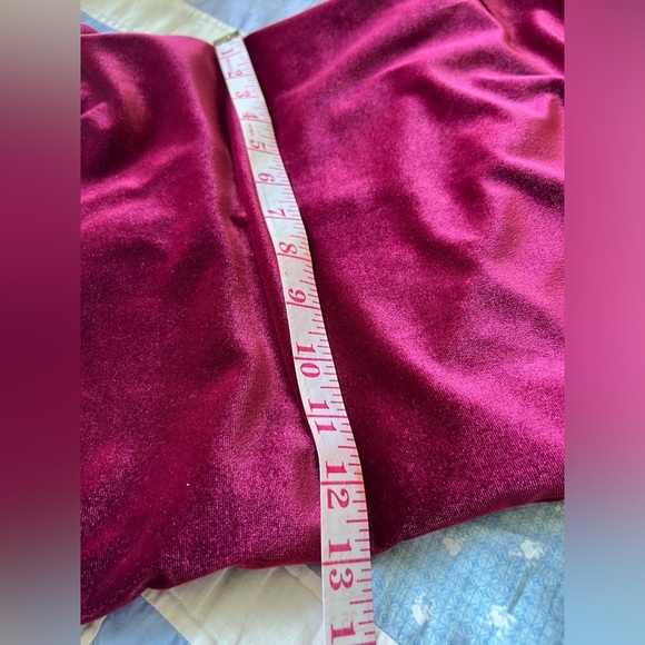 Miss Selfridge Red Velvet Midi Holiday Christmas Party Cocktail Dress 2 - Picture 6 of 8